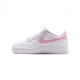 Nike Air Force 1 Gs Bianco Rosa Rise-Bianco - Sneakers Bambina