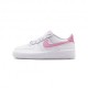Nike Air Force 1 Gs Bianco Rosa Rise-Bianco - Sneakers Bambina