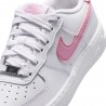 Nike Air Force 1 Gs Bianco Rosa Rise-Bianco - Sneakers Bambina