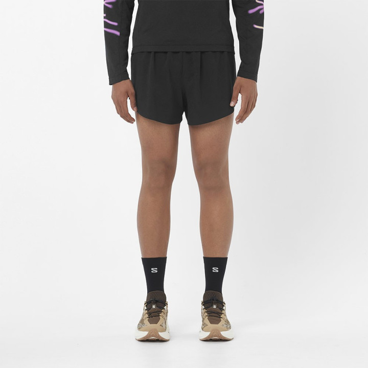 Salomon Short Trail Running 3" Sense Aero Deep Nero Uomo