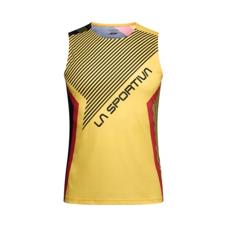 La Sportiva Canotta Trail Running Flow Nero Giallo Uomo