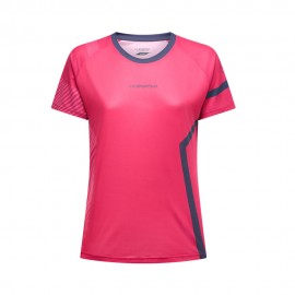 La Sportiva T-Shirt Trail Running Flow Azalea Night Sky Donna