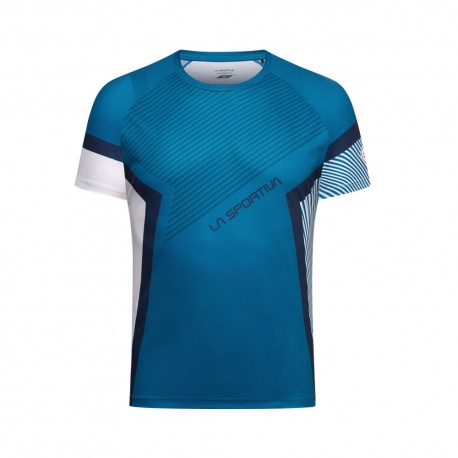La Sportiva T-Shirt Trail Running Flow Lake Chalk Uomo