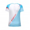 La Sportiva T-Shirt Trail Running Flow Malibu Blue Hibiscus Donna