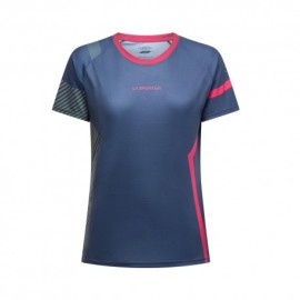 La Sportiva T-Shirt Trail Running Flow Night Sky Cypress Donna