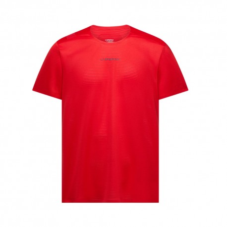 La Sportiva T-Shirt Trail Running Pure Mountain Rosso Blu Uomo