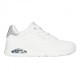 Skechers Uno Golden Air Lea Bianco Argento - Sneakers Donna