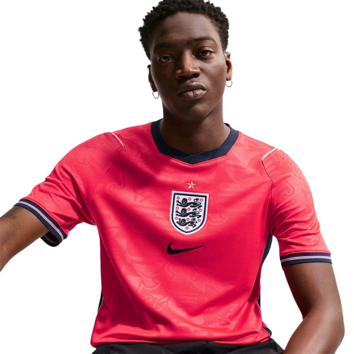 Nike Inghilterra 2026 Stadium Away Maglia Maniche Corte Rosso Obsidian Bianco Uomo