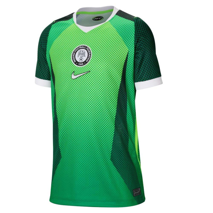 Nike Nigeria 2026 Stadium Home Maglia Maniche Corte Verde Bianco Bambino