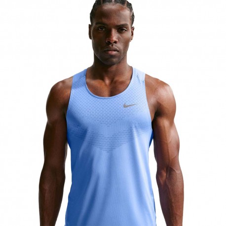 Nike Stride Canotta Running Blu Pulse Reflective Silv Uomo