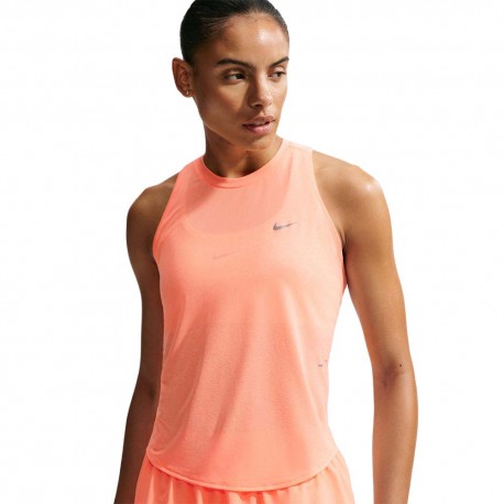 Nike Swift Breathe Canotta Running Novelty Arancio Pulse Reflective Silv Donna