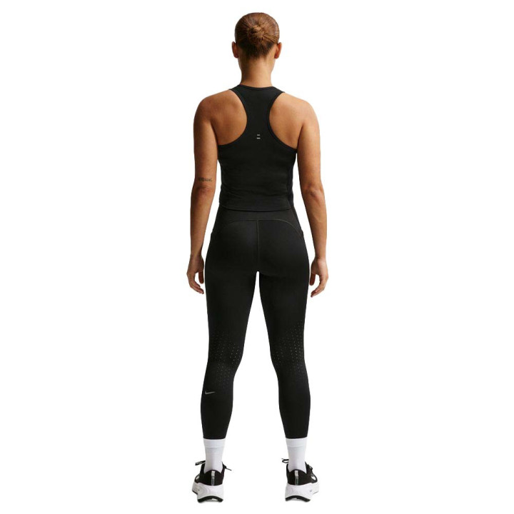 Nike Tempo Swoosh Canotta Running Run Nero Bianco Donna
