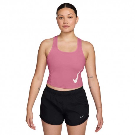 Nike Tempo Swoosh Canotta Running Peony Rosa Foam Donna