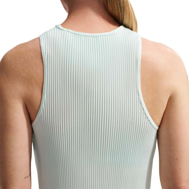 Nike Aeroswift Crop Top Running Barely Verde Nero Donna