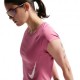Nike Tempo Swoosh T-Shirt Running Peony Rosa Foam Donna