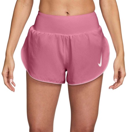Nike Tempo Flow Swoosh Pantaloncini Running Peony Rosa Foam Donna