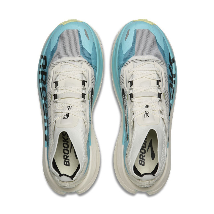 Brooks Cascadia Elite Bianco Blu Nero - Scarpe Trail Running Uomo