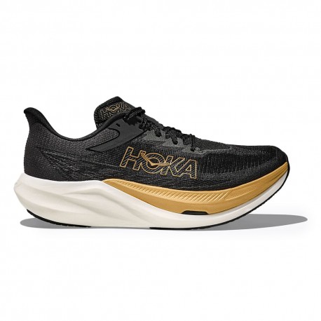 Hoka Rocket X 3 Nero Oro - Scarpe Running Uomo