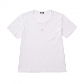 Blauer T-Shirt Logo Piccolo Pumpies Bianco Donna