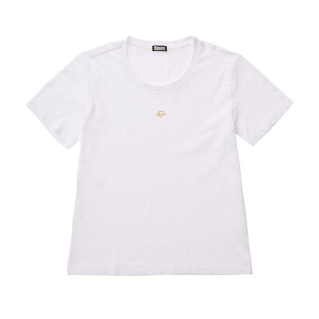 Blauer T-Shirt Logo Piccolo Pumpies Bianco Donna