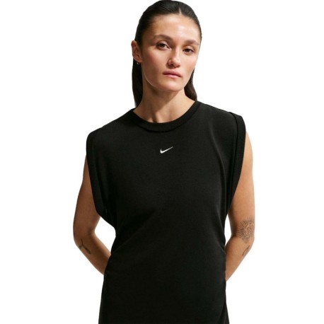 Nike Sportswear Chill Terry Dress Logo Nero Donna