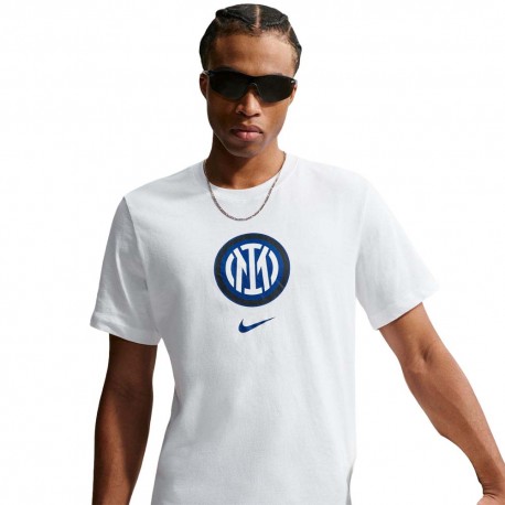 Nike Inter Maglia Maniche Corte Crest Bianco Uomo L
