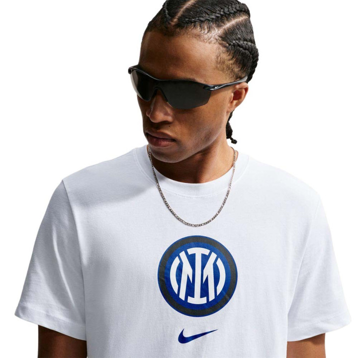 Nike Inter Maglia Maniche Corte Crest Bianco Uomo