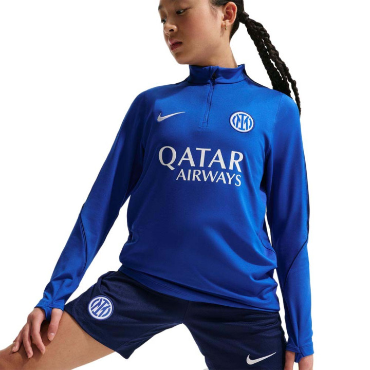 Nike Inter Milan Strike Pantaloncini Calcio Training Blu Bianco Bambino