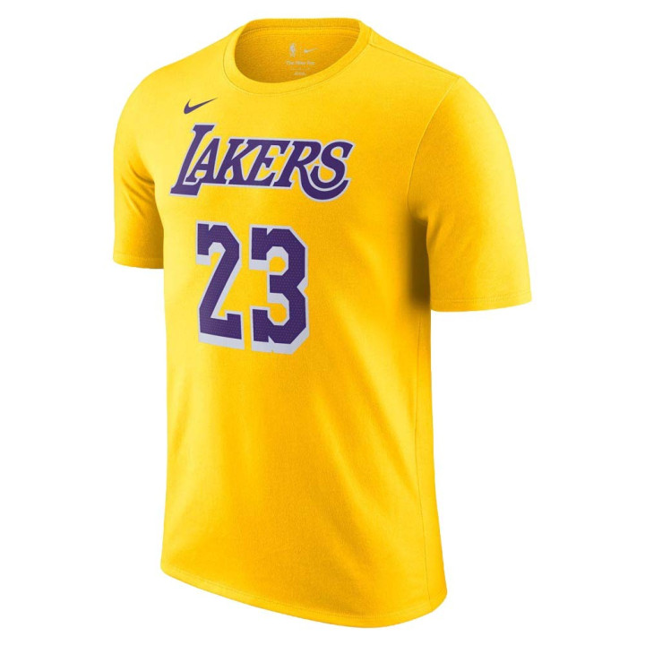 Nike Lebron James Los Angeles Lakers Maglia Basket Giallo Viola Uomo