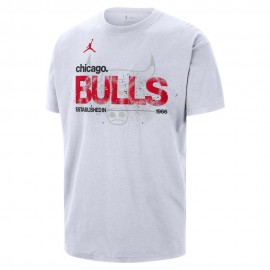 Nike Chicago Bulls Courtside Maglia Basket Bianco Rosso Uomo