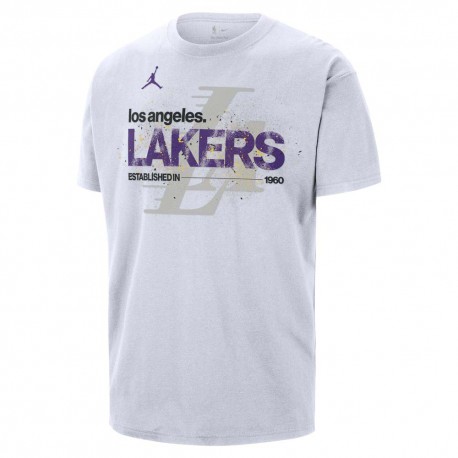 Nike Los Angeles Lakers Courtside Maglia Basket Bianco Viola Uomo