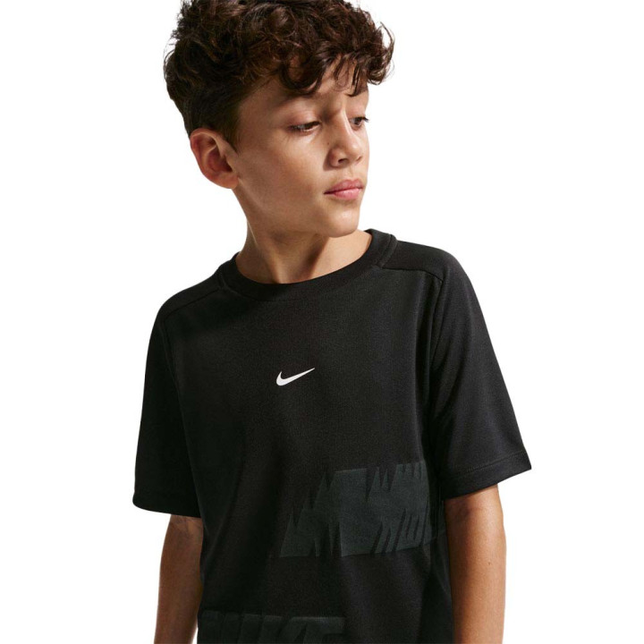 Nike Multi T-Shirt Palestra Logo Nero Bambino