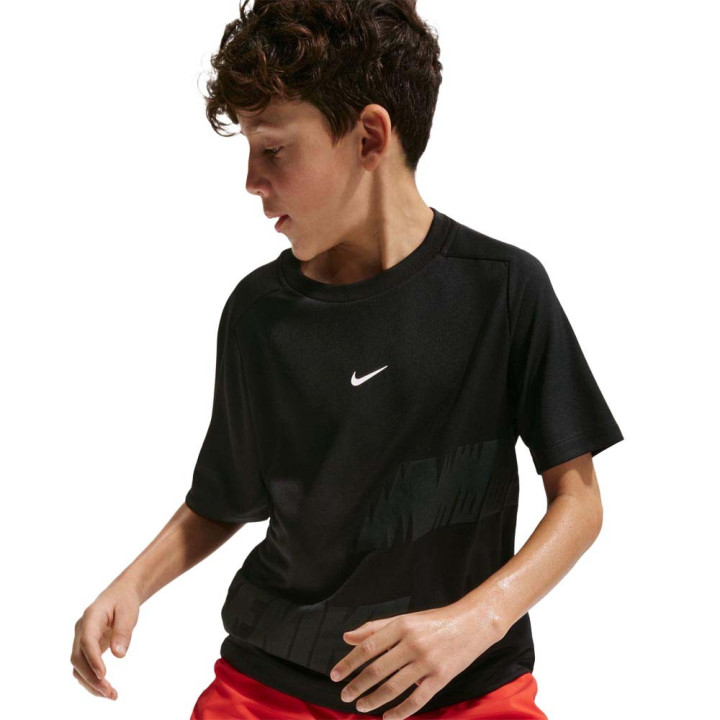 Nike Multi T-Shirt Palestra Logo Nero Bambino