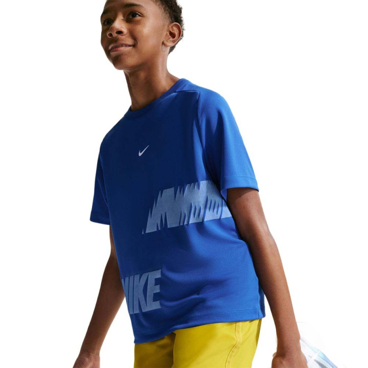 Nike Multi T-Shirt Palestra Logo Blu Bambino