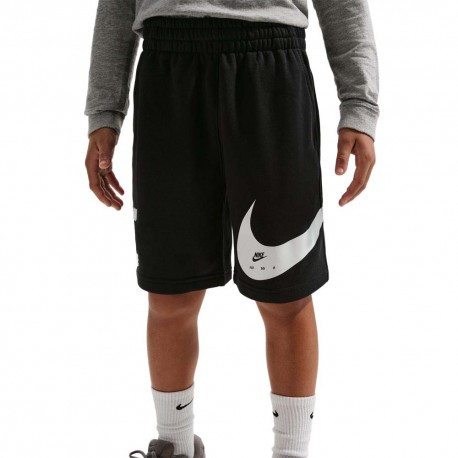 Nike Sportswear Club Shorts Sportivi Big Swoosh Nero Bambino