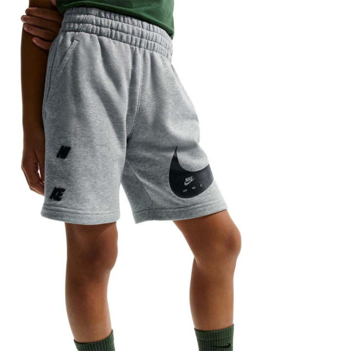 Nike Sportswear Club Shorts Sportivi Big Swoosh Grigio Bambino