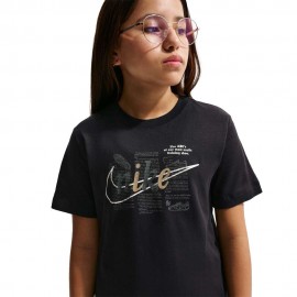 Nike Sportswear Club T-Shirt Palestra Big Swoosh Nero Bambino