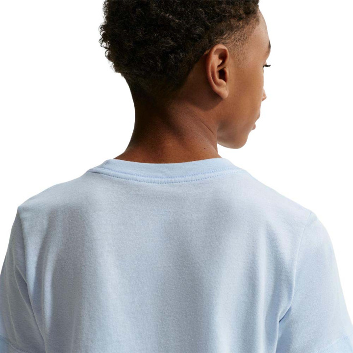 Nike Sportswear Club T-Shirt Palestra Big Swoosh Azzurro Bambino