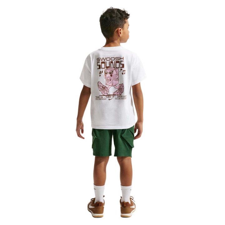 Nike Swoosh T-Shirt Palestra Logo Bianco Bambino