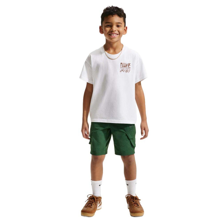 Nike Swoosh T-Shirt Palestra Logo Bianco Bambino