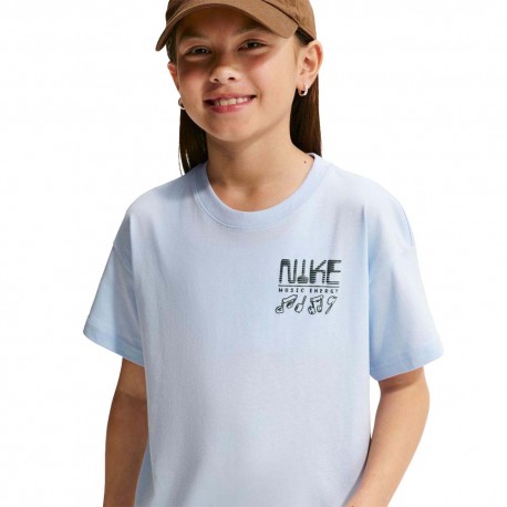 Nike Swoosh T-Shirt Palestra Logo Azzurro Bambino