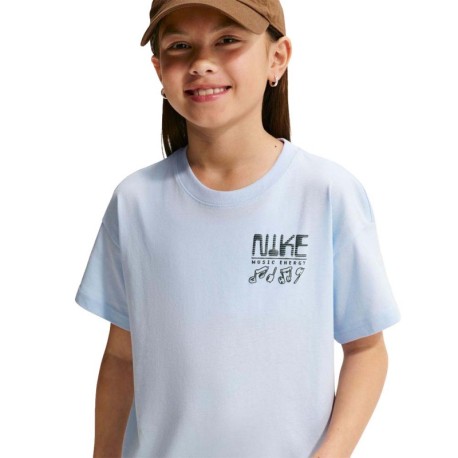 Nike Swoosh T-Shirt Palestra Logo Azzurro Bambino