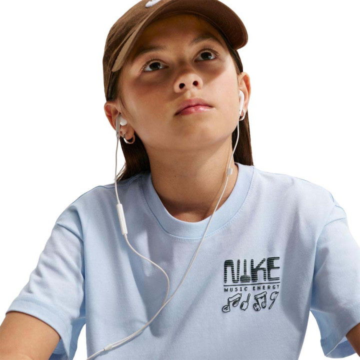 Nike Swoosh T-Shirt Palestra Logo Azzurro Bambino
