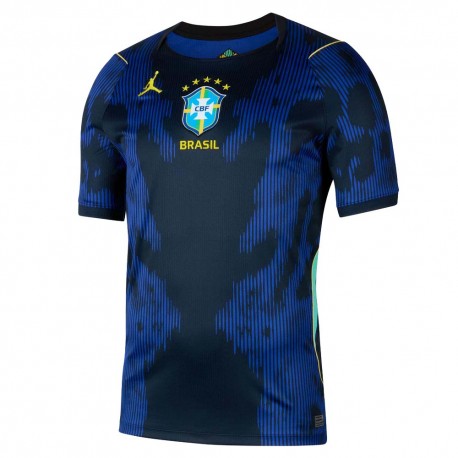 Nike Brazil 2026 Stadium Away Maglia Maniche Corte Blu Nero Uomo