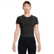 Nike Pro Seamless Maglietta Palestra Nero Donna