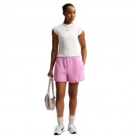 Nike Sportswear Chill Terry Shorts Logo Rosa Donna