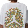 Nike Jordan Brooklyn T-Shirt Logo Back Bianco Donna