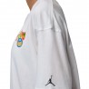 Nike Jordan Brooklyn T-Shirt Logo Back Bianco Donna