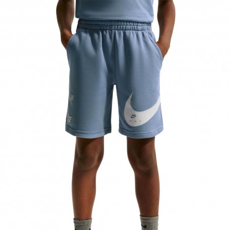 Nike Sportswear Club Shorts Sportivi Big Swoosh Azzurro Bambino