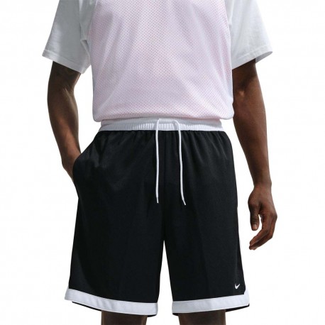 Nike Dna Academy Pantaloncini Basket 8In Nero Bianco Uomo